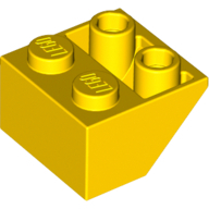 Lego kostka (kostička) 2x2 sklon (šikmá) 45° invertovaná, žlutá (366024)